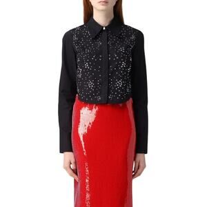 Rabanne stud-embellished Cropped Shirt